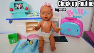 New Baby Born doll Olivias check up Routine Baby born doll videos [upl. by Irap]