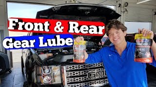 2013 GMC Sierra 2500 HD AMSOIL 75W90 Differential Fluid Change [upl. by Lissy]