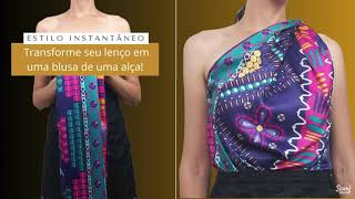 Como fazer uma blusa de uma alça com lenço [upl. by Acissehc204]