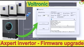 How to update the firmware on the Voltronic Axpert RCT solar inverter  step by step [upl. by Llerryt]