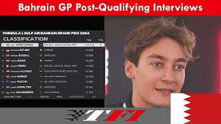 🎤 2024 Bahrain Grand Prix PostQualifying Interviews Revealed [upl. by Cantu145]