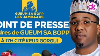 POINT DE PRESSE  BOUGANE GUEYE DANY Guem sa bopp les jambaars de [upl. by Weiler]