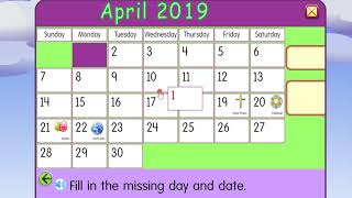 Starfall Calendar April 2019  Calendar for Kids [upl. by Chinua]