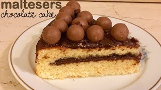 MALTESERS CHOCOLATE CAKE  chocolatology [upl. by Arrakat451]