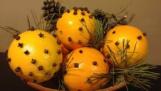 Orange Pomanders Easy Aromatic Christmas Decor [upl. by Vonni]