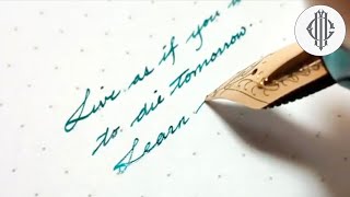 Beautiful Handwriting with Fountain Pen  Fountain Pen Calligraphy [upl. by Eissehc855]