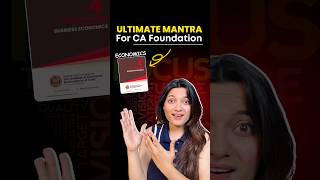 Best Hack To Master Economics  CA Foundation Classes  ICAI shorts [upl. by Arabrab428]