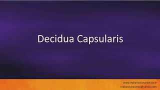 Pronunciation of the words quotDecidua Capsularisquot [upl. by Nyraf]