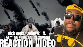 Rick Ross  Outlawz Official Music Video ft Jazmine Sullivan 21 Savage reaction [upl. by Samy513]