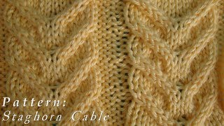 How To  Staghorn Cable  Pattern [upl. by Amimej]