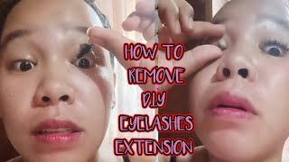 HOW TO REMOVE DIY FALSE EYELASHES EXTENSION  MLEN DIARY FALSE EYELASHES EXTENSION [upl. by Radack64]