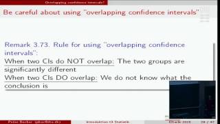 Lecture 6E  Overlapping confidence intervals [upl. by Spanjian]