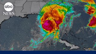 Hurricane Milton makes landfall near Siesta Key Florida as Category 3 storm [upl. by Ydniw]