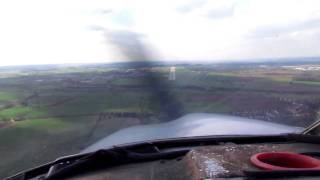 PA28 LANDING AT EAST MIDLANDS AIRPORT [upl. by Nylia599]