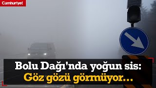 Bolu Dağında yoğun sis Göz gözü görmüyor [upl. by Sackey]