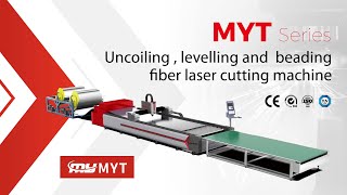 MYT® 6000x1500mm 3KW Uncoiling Levelling Beading Fiber Laser Cutting Machine For HVAC Duct Making [upl. by Llevert16]