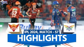 Highlights SRH vs LSG IPL 2024 Sunrisers Hyderabad vs Lucknow Super Giants  full Match highlights [upl. by Warthman]