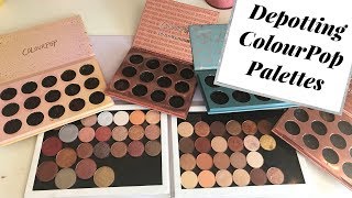 Depotting My ColourPop Eyeshadow Palettes [upl. by Lashoh812]