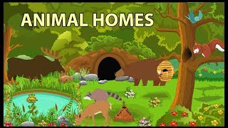 Animal Homes Vocabulary for Kids [upl. by Enialehs98]