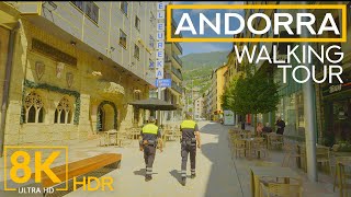 Stunning ANDORRA  8K HDR Walking Tour along the Streets of one of the Smallest Countries in Europe [upl. by Artenra]