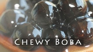 How to Cook Chewy Boba for Bubble Tea Tapioca Pearls 타피오카펄 만들기 [upl. by Haldane135]