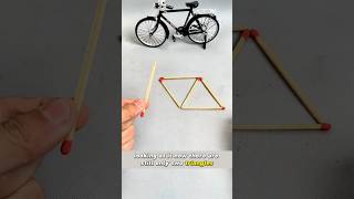 Move 3 Matches and Create 4 Triangles – MindBending Puzzle shorts puzzle [upl. by Lesh]