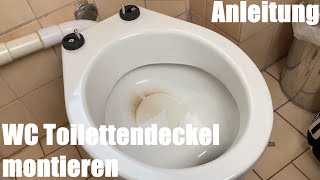 WC Toilettendeckel montieren  Dombach WC Sitz Klodeckel mit Absenkautomatik Montage Anleitung [upl. by Paulsen]