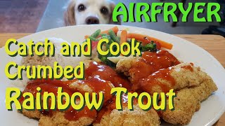 Air Fryer Catch and Cook Crumbed Trout [upl. by Ahsitruc]