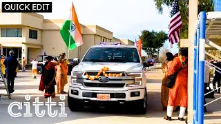 Huge American car rally in honour of Shri Ram Mandir Ayodhya [upl. by Eenot]