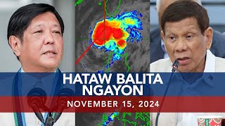 UNTV Hataw Balita Ngayon  November 15 2024 [upl. by Akerboom225]