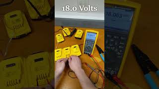 DeWalt Battery Voltages At Varying States of Charge  shorts dewalt [upl. by Alitha490]