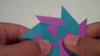 How to Make a Transforming Ninja Star Frisbee 8  Pointed [upl. by Hoj]