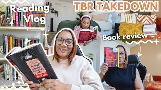 Reading thriller books from my physical TBR 📚 TBR Takedown Reading Vlog [upl. by Stepha]