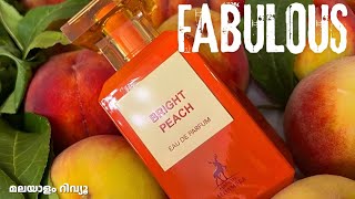 MAISON ALHAMBRA BRIGHT PEACH REVIEW IN MALAYALAM youtube [upl. by Laertnom]