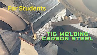 TIG Welding a Carbon Steel Tee Joint MultiPass Fillet Weld [upl. by Alemak857]