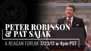 A Reagan Forum with Peter Robinson and Pat Sajak — 72317 [upl. by Harbird]