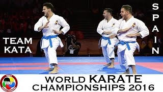 BRONZE MEDAL Male Team Kata SPAIN 2016 World Karate Championships  WORLD KARATE FEDERATION [upl. by Eislel]