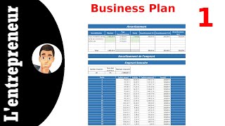 1 Faire un business plan complet sur Excel  Plan de financement amp amortissements [upl. by Honorine798]