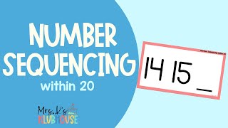 Number Sequencing within 20  Math Practice for PreK and Kindergarten [upl. by Knute]