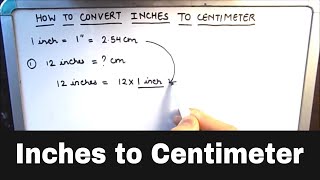 How to Convert Inches to Centimeters  Inches to Centimeter Conversion [upl. by Aihceyt]