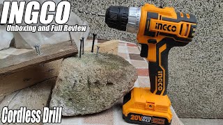 Real World Testing INGCO LithiumIon Cordless Drill 20V [upl. by Naillig]