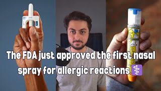 The FDA just approved the first nasal spray for allergic reactions ⚕️ allergy anaphylaxis [upl. by Frissell]