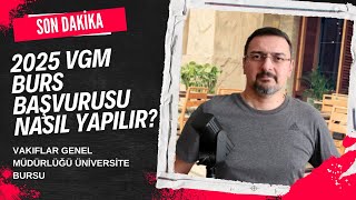 SON DAKİKA VGM BAŞVURULARI BAŞLADI VGM ÜNİVERSİTE BURS BAŞVURUSU NASIL YAPILIR para kyk ₺ [upl. by Robby]