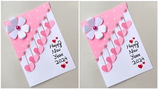 DIY Happy New Year Greeting CardHow to make New Year Greeting CardHappy New Year Card 2024 [upl. by Wilma]