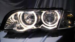 Angel Eye Scheinwerfer 3er BMW E46 Lim 19982001chrome by SWTuning [upl. by Ynabe]