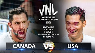 Canada vs USA  Mens VNL 2024 [upl. by Sosna]