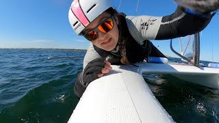 Four minutes of Foiling A Class Catamaran Sailing [upl. by Auqkinahs]