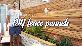 How to make DIY cedar fence panels with built in lights  The DIY Tribe [upl. by Susannah406]