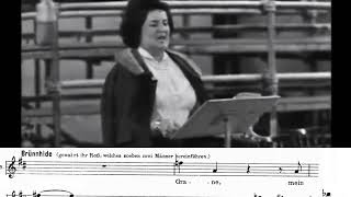 Birgit Nilsson sings ending of Brunnhildes Immolation Scene score [upl. by Danelle119]