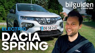 Danmarks BILLIGSTE elbil 2022 » Er Dacia Spring pengene værd  bilguiden tester [upl. by Lanfri]